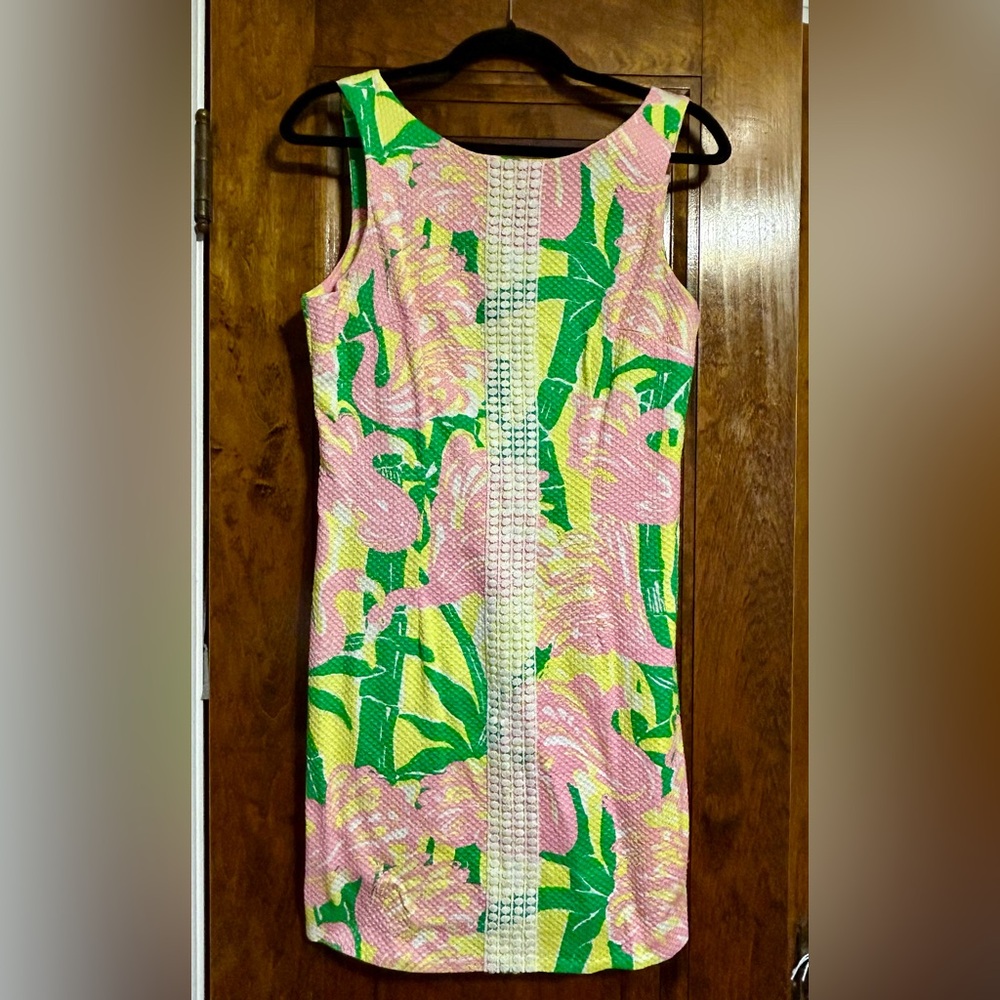 Lilly Pulitzer Pink Green Yellow Floral Mini Dress